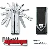 Victorinox Multifunktionstool, Swiss Tool X Plus, Taschen-Werkzeug, 38 Funktionen, Kombi-Spitzzange , Feststellklinge, Nylon-Etui