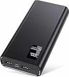 Power Bank 24000mAh Schnellladung, 22,5W USB C Tragbares Telefon Ladegerät Akku Camping Power Bank, Slim Powerbank für iPhone Tablet Laptop Reisen
