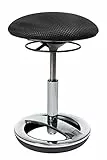 Topstar Bürohocker Sitness Bob Alu poliert schwarz, 57.0 x 38.5 x 38.5