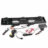 Akozon Kennzeichen Rückfahrkamera Kennzeichenhalter Rückfahrkamera Nummernschild Europäischer Nummernschildrahmen 12 LED-Kamera Rückfahranzeige Parksensor Autozubehör