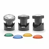 Aquanique Teich und Garten Licht PGL Set 3 LED, Trafo und drei LED-Leuchten mit Farbscheiben, Schwarz