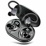 Bluetooth Kopfhörer Sport, Kopfhörer Kabellos Bluetooth 5.4 mit 4 ENC Noise Cancelling Mic, 68Std Hi-Fi Stereo Tiefer Bass Wireless Earbuds, LED-Anzeige, IP7 Wasserdicht Ohrhörer mit Ohrhaken