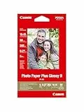 Canon Fotopapier PP-201 glänzend - 10x15 cm 50 Blatt für Tintenstrahldrucker - PIXMA Drucker (265 g/qm) 2311B003 rot