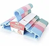 ilauke 36 Stück Bunt Kleiderbügel Kinder, Langlebig Kinder Kleiderbügel aus Kunststoff, Platzsparend Kinderkleiderbügel, rutschfeste Baby Kleiderbügel ideal für Röcke, Kleider, T-Shirts, 27.5 cm
