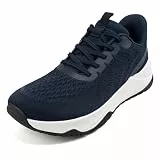 Sosenfer Herren Straßenlaufschuhe Extra Breit Sportschuhe Walkingschuhe Turnschuhe Laufschuhe Sneaker Atmungsaktiv Schockdämpfung rutschfest Fitness Im Freien Jogging-Dunkelblau-42