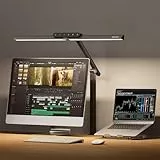 Honeywell LED Schreibtischlampe Büro - HJ1 Sunturalux™ Augenschonende Schreibtischlampe mit Klemme für Büro Zuhause, Dimmbare Touch-Schreibtischleuchte Flexible Zwei-Sektions-Architekten-Klemmleuc