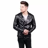 Freaky Nation Herren Lederjacke Jacke Crossover 413492, Gr. Medium, Schwarz (Black 9000)