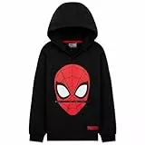 Marvel Hoodie Jungen - Spiderman Hoodie Kinder von 3-12 Jahren - Jungen Pullover mit Bündchen an Ärmel und Taille (Schwarz, 4-5 Jahre)