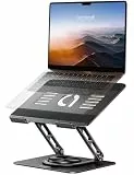 Lamicall Laptop Ständer, Verstellbarer Laptopständer - [360° Drehbar] Faltbarer Alu Notebook Ständer für Schreibtisch/Büro, Universale Ergonomische Laptop Stand Halterung für Macbook Pro Air, 10-17,3'