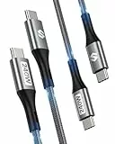 Silkland USB C auf USB C Kabel 1M 2Stück 240W 5A/48V, PD 3.1 QC 4.0+, Ladekabel für iPhone 16/Pro/Pro Max, Samsung S24 Ultra/S23/S22/S21, iPad Pro/Air 5/Mini 6, MacBook Air/Pro, Pixel