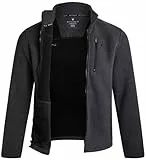 Spyder Herren-Fleecejacke, weiches Polarfleece, Sherpa-Futter, LSF 30+, mittelschwer, mit Reißverschluss, warme Oberbekleidung für Herren, Schwarz, L