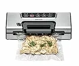 ROMMELSBACHER Vakuumierer VAC 385, 12 Liter/Minute, Einhandbedienung, Rollenfach, stabile Versiegelungsnaht, Schlauchanschluss für Behälter, vollautomatisch & manuell absaugen & versiegeln, Edelstahl