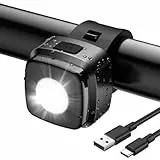 Akdomart LED Fahrradlicht Vorne, USB Aufladbar mit 600mAh Akku, Fahrradbeleuchtung StVzo zugelassen, Fahrradlampe Vorne IPX5 Wasserdicht Fahrradlicht Kinderfahrrad