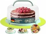 uandu Kuchen Transportbox Rund – Tortenbox mit Deckel & Tragegriff für Torten, Muffins & Cupcakes