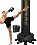 RDX 6FT 330LB Boxsack Stehend Erwachsene, Trainingshandschuhe und Überzug Set XXL Freistehender Standboxsack Boxing mit Saugfuß Freestanding Punch Bag für MMA Kickboxen Kampfsport Boxpartner Muay Thai