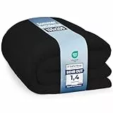 Utopia Bedding Bettdecke 135 x 200 cm, leichte Bettdecke mit Polyesterfüllung für 4 Jahreszeiten, Mikrofaser, für 1 Person (Schwarz)