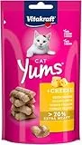 Vitakraft Cat Yums, Katzen Leckerli, weicher Katzensnack gefüllt mit Käse, im wiederverschließbaren Beutel, ohne Zusatz von Zucker (1x 40g)