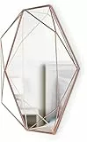 Umbra Prisma Wandspiegel für horizontale oder vertikale Anbringung, Metall, Kupfer