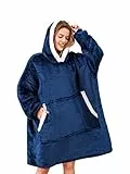 Gentlewarm Riesentaschen-Hoodie, Superweiche, Warme, Tragbare Decke - Übergroßer, Weicher Plüsch-Decken-Hoodie für Kinder, Männer, Frauen