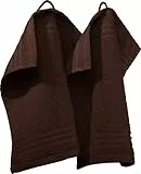 REDBEST Seiftuch New York 2er- Pack braun Größe 30x30 cm - leichte, weiche Qualität, saugstark, sehr strapazierfähig, 100% Baumwolle