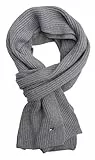 Tommy Hilfiger Schal Strickschal Cotton Cashmere Scarf Grau Grey Heather
