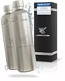 Luckymoose Infinity 2x Edelstahlflaschen Wassersprudler 1,25L – Kompatibel mit der LM Infinity Serie, Aarke Carbonator 3 und Brita SodaOne - Umweltfreundlich, bruchsicher & spülmaschinenfest