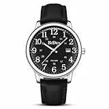 HANPOSH Uhren Herren Herren Uhr Analog Quarz Uhren für Männer Wasserdicht Armbanduhren Mode Business Uhr mit Datum Leder Band