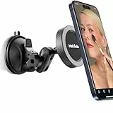 MAGJIEYX Magnetischer Saugnapf Handyhalterung, Universeller Spiegel Halterung für Auto Badezimmer Küche Storage Magnet Tragbares Content Creator Halter für iPhone 17 16 15 14 Samsung alle Smartphones