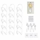LINFIDITE 15 Stück Cap Halter Tür Hut Racks Organizer Baseball Cap Display Halterung Schrank Hängen für Schals Handtaschen Handtücher Kleidung Krawatten über Tür Wand montiert w Hängehaken weiß