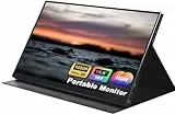 Tragbarer 15,6' Full-HD Monitor (1920×1080), 120Hz, HDR, USB-C/HDMI, 300 Nits, Lautsprecher, Touch/Non-Touch, für PS5, Xbox, Switch, PC, Smartphone – Mobil & Kompakt mit Smart Cover (Touch)