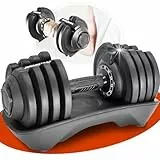 Verstellbare Kurzhantel 18kg | Hantel | 12kg |18kg | 24kg | 40kg | 15 Gewichtseinstellungen | Einzelhantel | Verstellbare Kurzhantel | einstellbar und platzsparend [FIX LOCK] Gewichte für Homegym