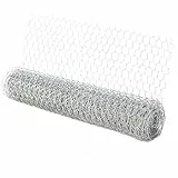 0.4 x 5 m Maschendraht Verzink, Kaninchendraht, Hasendraht Drahtzaun, Hühnerdraht Feinmaschig, Dechseckgeflecht für Tierzäune, Handwer ksartikel, Gemüsegarten, Heimwerker und Heimdekore