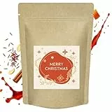 Merry Christmas Weihnachts-Geschenk Weihnachtstee mit Zimt-Orange Geschmack - Teegeschenk zu Weihnachten xmas Tee von Quertee – 70 g in der Zip-Tüte