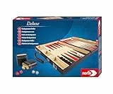 Noris 606101712 – Deluxe Backgammon, der Klassiker in praktischer Tasche in eleganter Ausführung – auch für Reisen ab 8 Jahren geeignet