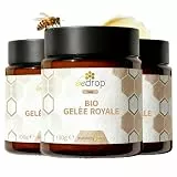 bedrop Bio Gelée Royal frisch & pur 3x100g in Bio Qualität I 10-HDA Gehalt 1,7% - 100% natürliche Bienenmilch - Frisches Gelee Royale vom Imker