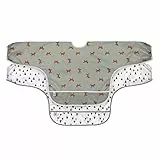 LÄSSIG Baby Langarmlätzchen Set 2 Stk. zum Binden Auffangschutz/Long Sleeve Bib Little Forest Fox