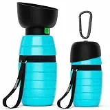 Pecute Tragbare Wasserflasche für Hunde (650 ml), Wasserspender für Hunde und Katzen, leicht und tragbar, geeignet für Lange oder Kurze Reisen
