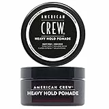 AMERICAN CREW – Heavy Hold Pomade, 85 g, Stylingpomade für Männer, Haarprodukt mit extrem starkem Halt, Stylingprodukt für Frisuren mit viel Glanz, wasserbasiert