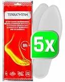 TerraTherm Wärmesohlen luftaktiviert – 8h warme Füße – 5, 10 oder 30 Paar Sohlenwärmer – 100% natürliche Wärme – wärmende Schuheinlagen - 5 Paar L