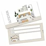 itenga Geschenkgutschein Geschenkkarte zum Ausfüllen I Motiv Hotel/Übernachtung/Einrichtung Möbel I Gutschein I 21,0 x 10,5 cm I Postkarte zum Ausfüllen