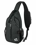 WATERFLY Sling Rucksack Sling Bag Schulterrucksack Umhängetasche Verstellbarer Rucksackgurt Wandern Brust Rucksack für Herren und Damen