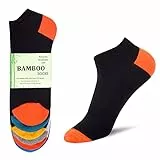 WeciBor Bambus-Sneakersocken Atmungsaktiv gegen Schweißfüße Super Weich Unisex Socken 6 Paar, Größe 43-46