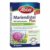 Abtei Mariendistelöl Plus - Mariendistelölkapsel mit Artischocke zur Unterstützung der Leber und der Fettverdauung - 30 Stück