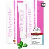 OnlySmile Doppel-Pack Bleaching Gel für Weiße Zähne | Testsieger 2024-2025 | 9+ Nuancen in 5 Tagen | Vegan Teeth Whitening Gel für Zahnbleaching | Zähne Bleaching Zuhause | Zahnaufhellung (80ml)