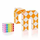 CUBIDI® Original Magic Snake | 48 Blöcke Orange | Knobelspiele für Kinder & Erwachsene | Ideal als Mitgebsel Kindergeburtstag Gastgeschenke oder kleine Geschenke für Kinder