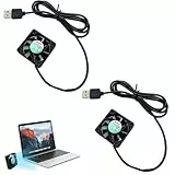 2PCS 40 x 40 x 10 mm DC 5V USB Mini Kühlventilator mit Drähten, 4010 Kleiner Leiser Kühlventilator Bürstenloser USB-Lüfter Bürstenloser DC-Lüfter Kleiner Leiser PC Ventilator für 3D Drucker Laptops