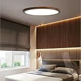 TZSMUM Innen LED Modern Deckenlampe mit Fernbedienung Deckenleuchte 2700K-6500K Dimmbar Deckenbeleuchtung Massivholz Minimalistisch Geometrisch Dekorativ für Wohnzimmer küche (40cm,A)