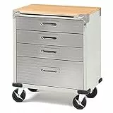 Seville Classics Werkstattwagen mit 4 Schubladen, 71.1 x 50.8 x 87.6 cm (LxBxH), grau