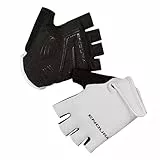 Endura Damen Xtract Fahrradhandschuh | Gel-Polsterung | Handinnenflächen aus Silikon | Ganztägiger Komfort | Schutz vor Blasen Kurzfingerhandschuhe, Weiß, M