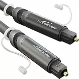 KabelDirekt – TOSLINK-Kabel, optisches Audiokabel – 5m – Glasfaserkabel für Soundbar mit Schutzkappe (TOSLINK auf TOSLINK, digitales S/PDIF-Kabel, Stereoanlage/Verstärker, Heimkino, Xbox One/PS4)